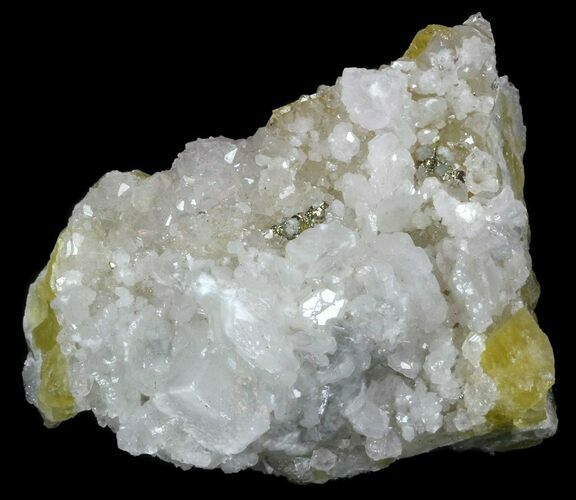 Calcite, Quartz, Pyrite and Fluorite Association - Morocco #57275